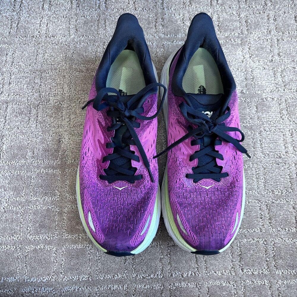Hoka One One Clifton 8 Running Sneakers Women's 9B Purple Walk Lace Up 1119394 - Picture 3 of 7